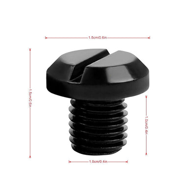 Universal Motorcycle Mirror Hole Blanking Plugs M10 Black Screws Bolts Cap 4 Pcs - 5 - CJ