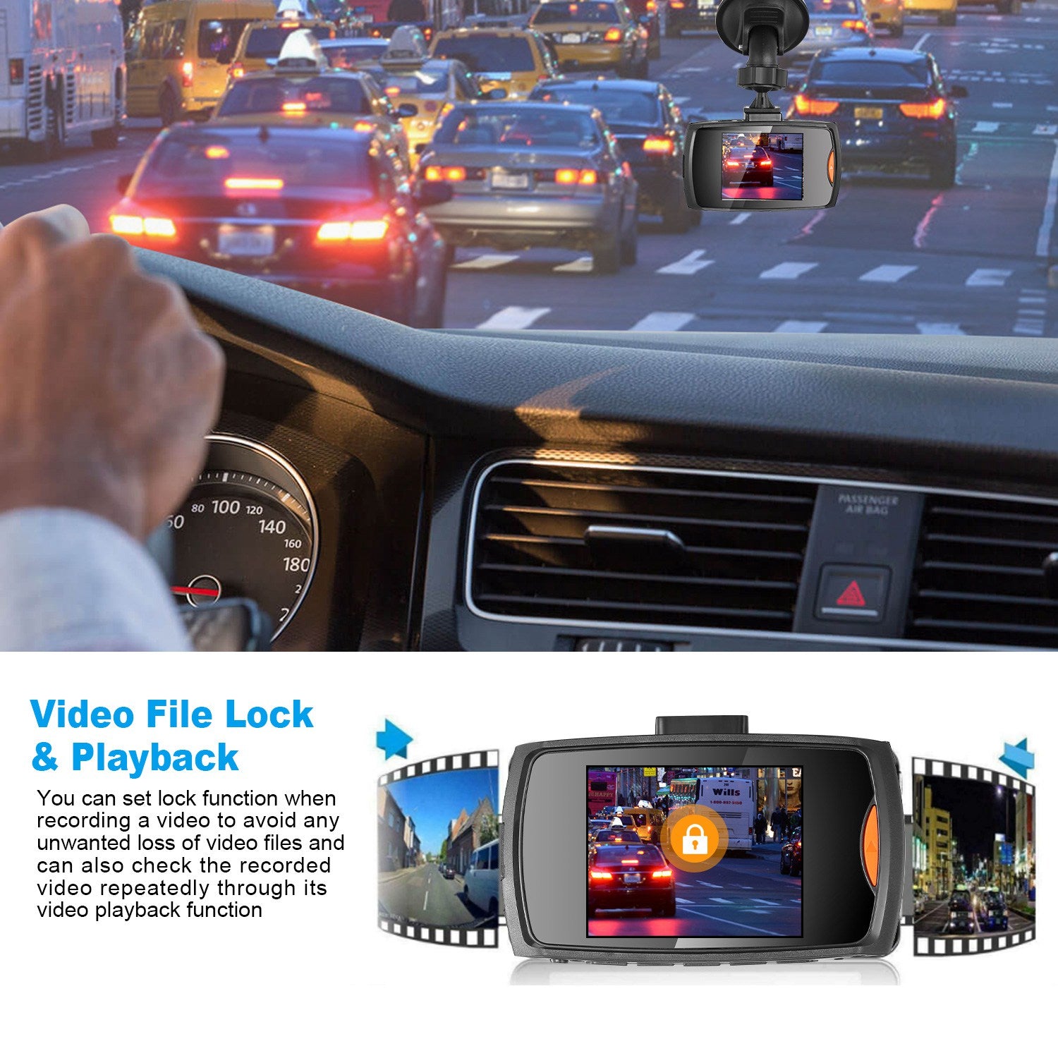 1080P Car DVR Camera Dash Cam Camcorder 90 Degree Angle Loop Recording Night Vison - 5 - cjdropshipping