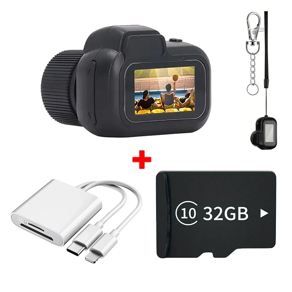 Key Chain Mini Camera - Micro Video Camera With 32GB SD Card & Card Reader, Mini DV DVR Camcorder 1080P, Pocket Wearable, Small Video Camera, For Students Kids - 5 - CJ