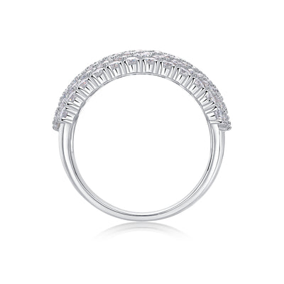1Multiple Row Diamond Wide Rings, Moissanite Rings, Luxury Fashion Silver Rings Prohibit TikTok sales - 5 - CJ