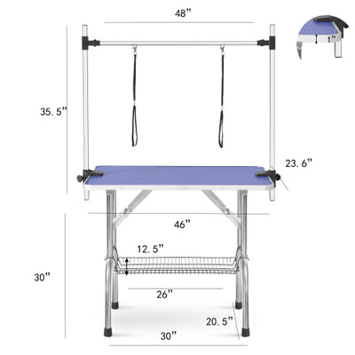 Large 46 Inch Pet Dog And Cat Grooming Table - 5 - CJ