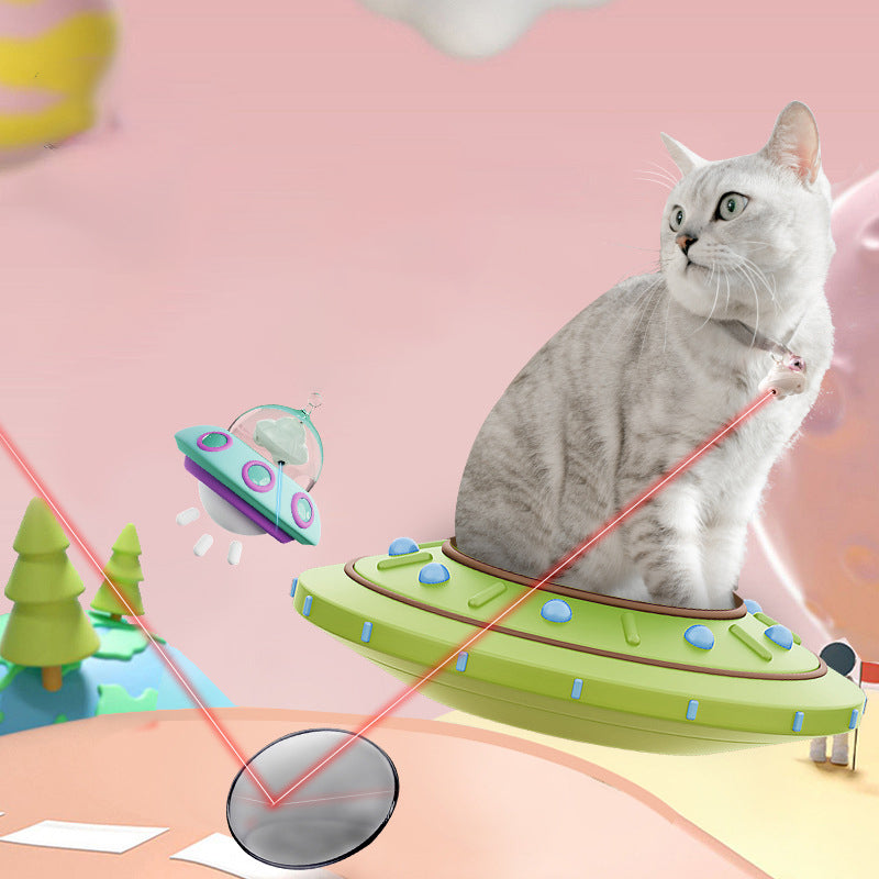 Cat Laser Toy Pointer Cat Collar Automatic Interactive Cat Toy For Kittens Dogs Game USB Charging Electric Training Pet Items - 4 - CJ