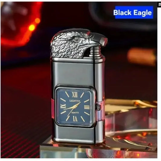 June 15 Father's Day Gift, Butane Lighter, Magic Dual Flame Lighter, Windproof Jet & Soft Flame Switchable Lighter, Quartz Dial Lighter With Inverted Flame, - 5 - CJ
