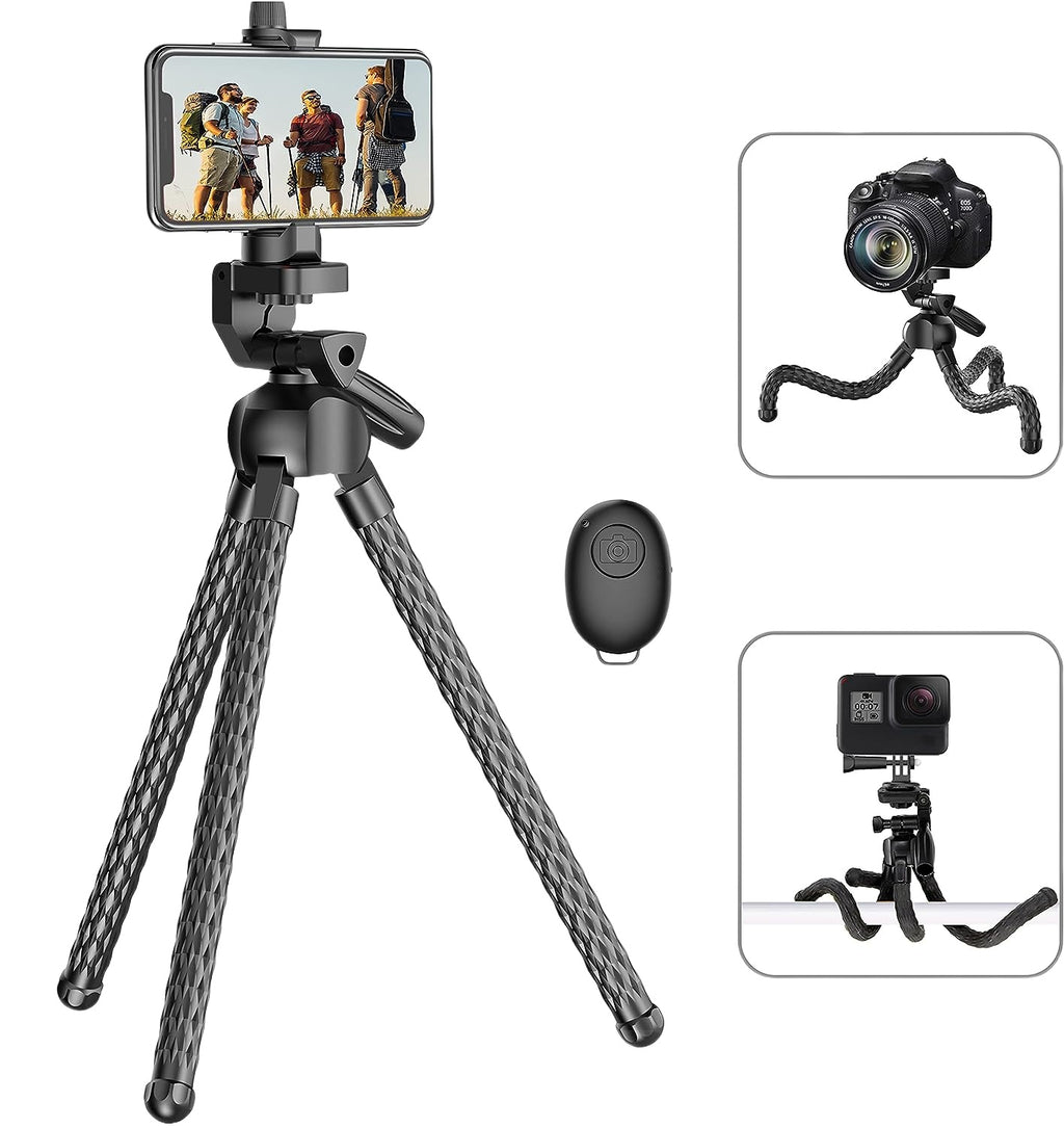 Flexible Phone Tripod Selfie Stick, Octopus Camera Tripod Travel Tripod Flexible Legs For  Android Camera Stick Video Recording Vlog