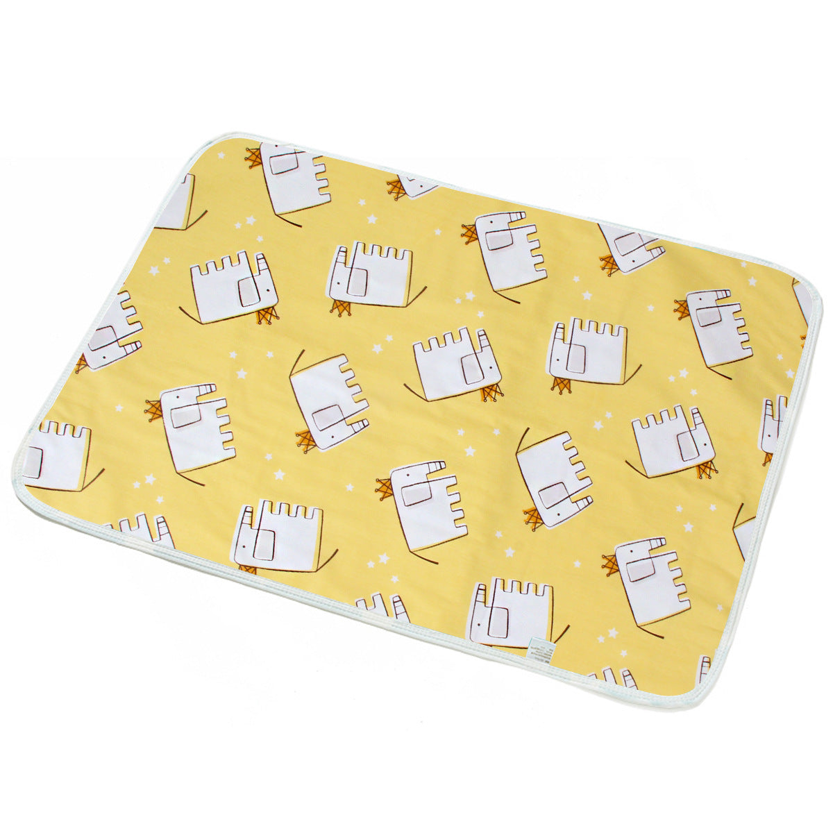 Breathable Cotton Cartoon Waterproof Insulation Pad - 0 - CJ - Yellow Elephant - 50X70cm - CJYD226013207GT