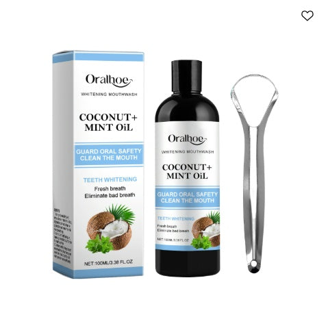 Oralhoe Coconut Mint Oil, Coconut Mint Mouthwash  Breath Care Gum Stain Removal Mouthwash - 5 - CJ