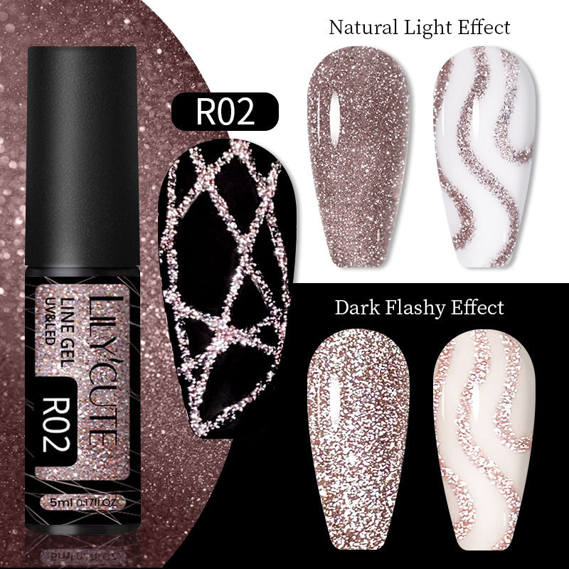 Nail Gel With A Glittery Brushed Finish And Reflective Sequins - 0 - CJ