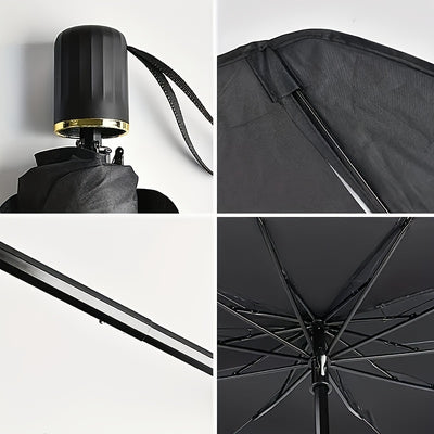 UPF50 - Sunshade - UPF50 - Compact Roll - Up Sunshade For Front Window - Heat Insulation And UV Protection, Easy - to - Use Auto Interior Accessory, Fits Most Vehicles, Sun Protection Curtain, Sleek Black Umb - 5 - cjdropshipping