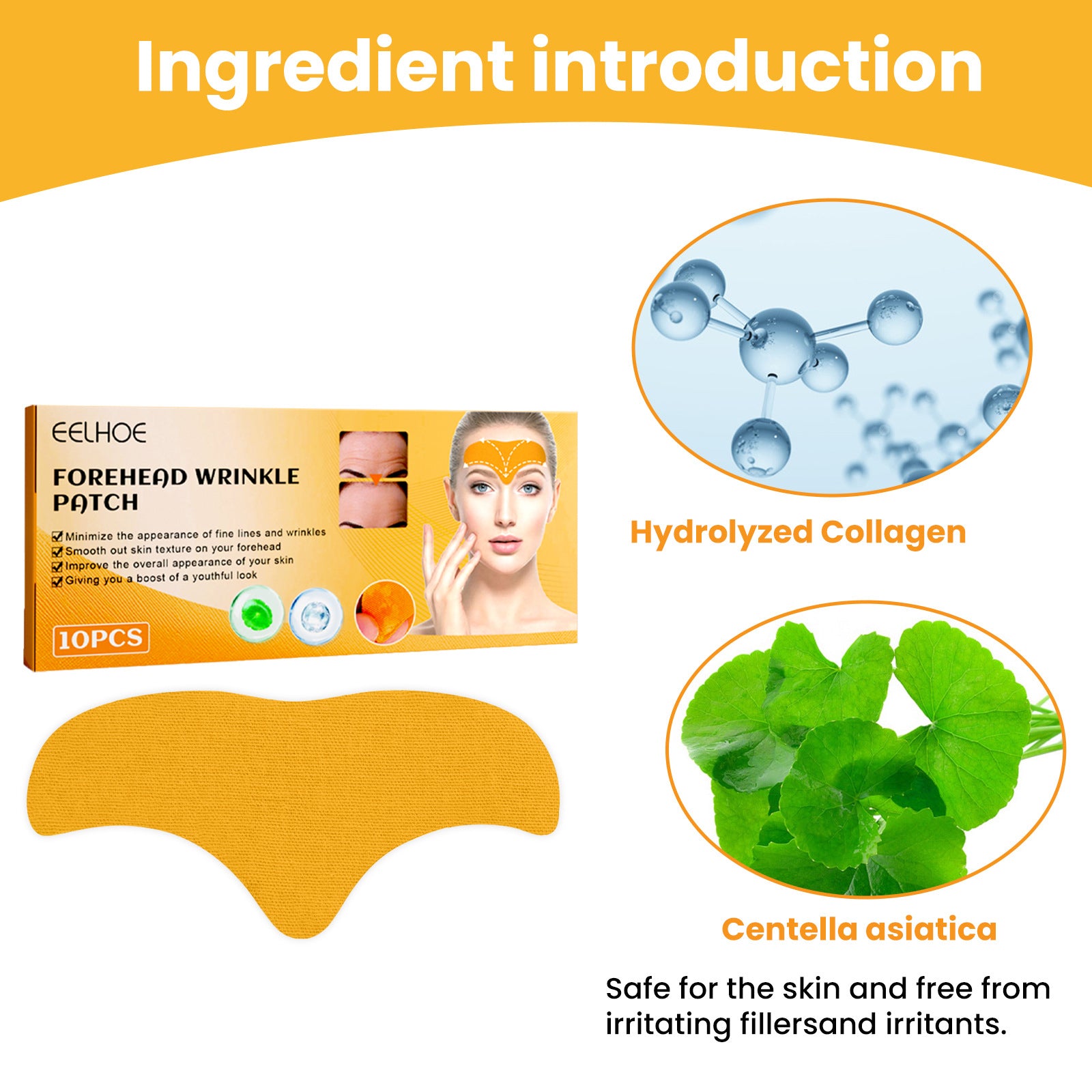 EELHOE Forehead Wrinkle Patch Lift And Smooth Forehead Wrinkles Facial Skin Forehead Patch - 5 - CJ