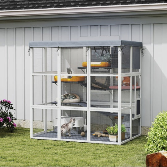 Cat Enclosure With Hammock - 5 - CJ
