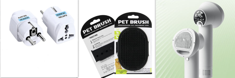 Smart Pet Hair Dryer Dog Golden Retriever Cat Grooming Hairdressing Blow & Comb Silent No Harm Pet Cleaning Supplies Pet Products - 0 - CJ - Whiteset - German - CJMY175296018RI