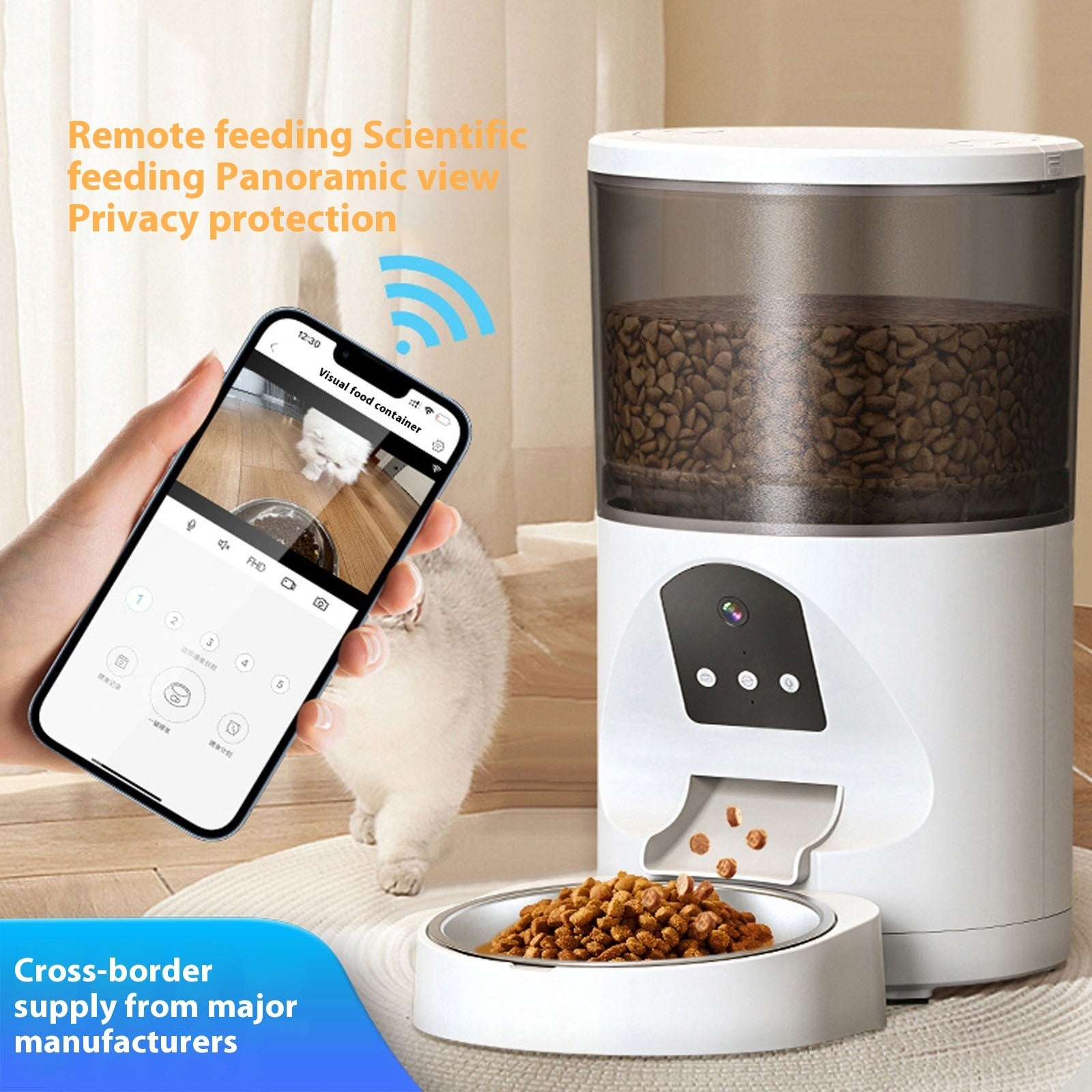 Smart Visual Pet Feeder Remote HD Wide Angle - 0 - CJ