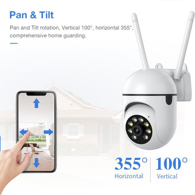 1080P Outdoor Wired WiFi PTZ Security Camera, 2.4G&5GWiFi, Auto Tracking, 2 Way Audio, Spot Night Vision, SD Card & Cloud Storage - 5 - CJ