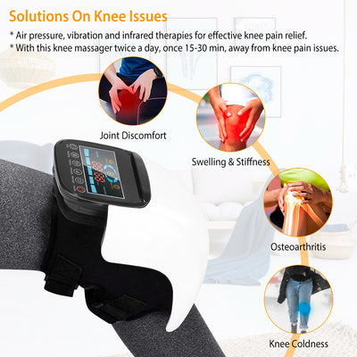 1Pc Electric Rechargeable Knee Massager Infrared Heat Pain Relief Therapy Knee Brace Wrap With Air Pressure Kneading Timer Temperature Adjustment - 5 - CJ
