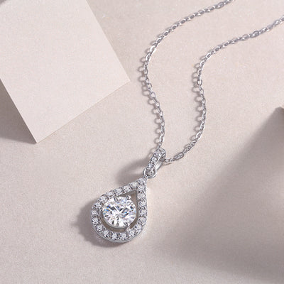 1Heart Charm - A Fashionable And Luxurious Diamond Jewelry Piece Set With 1 - carat Moissan Diamond S925 Sterling Silver And Platinum - plated Pendant Prohibit TikTok sales - 5 - CJ