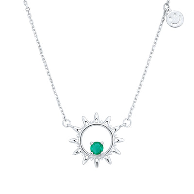 Women's Personality Collar Chain Round Temperament Emerald Necklace - 4 - https://x.com/titan_prim62775J