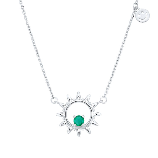 Women's Personality Collar Chain Round Temperament Emerald Necklace - 4 - https://x.com/titan_prim62775J