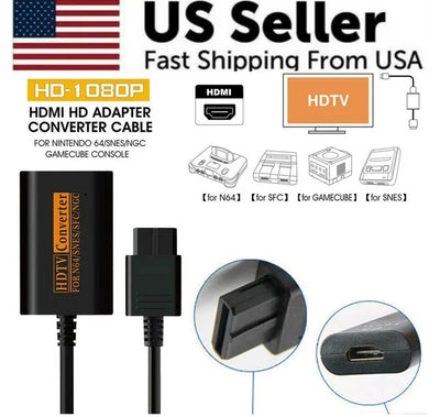 N64 To HDMI Converter Adapter HD Link Cable For Nintendo Gamecube Super NES SNES - 5 - CJ