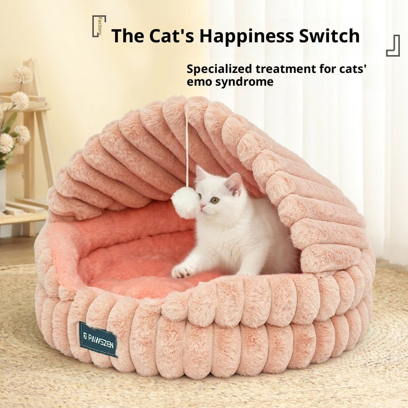 Large Cat Nest Warm Pet Bed - 0 - CJ