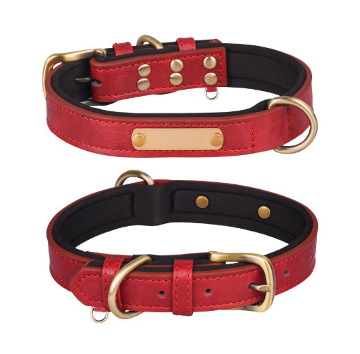 Breathable Dog Collar Retro Leather Dog Leash - 7 - CJ
