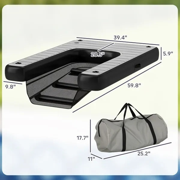 Inflatable Dog Boat Ramp Up To 286 Lbs, For Boat, Dock, Lake, Non - Slip, Safe & Easy - 5 - CJ