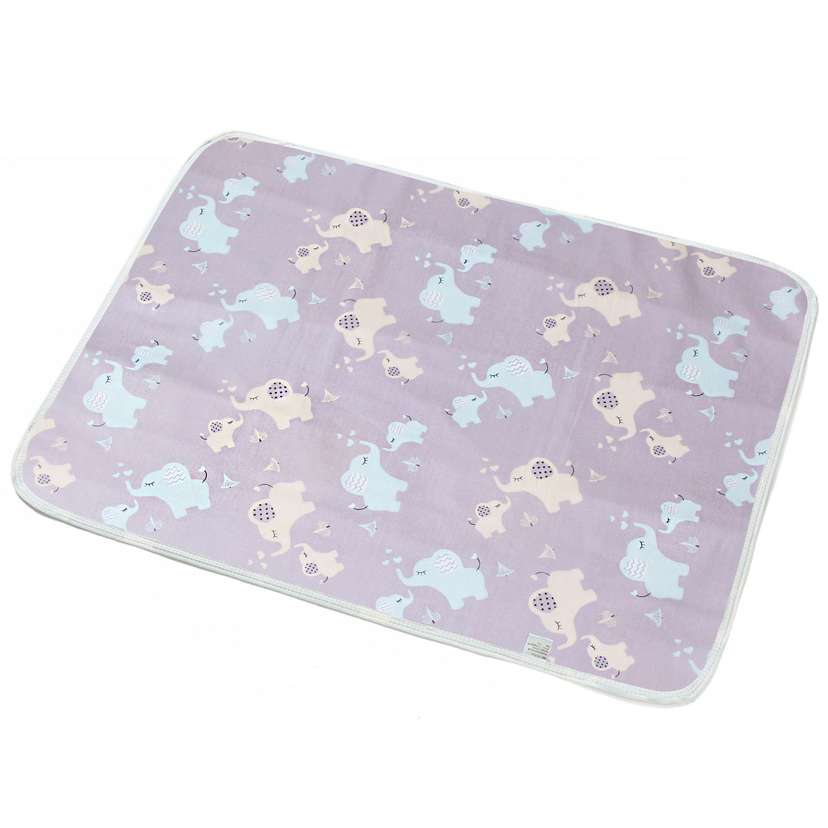 Breathable Cotton Cartoon Waterproof Insulation Pad - 0 - CJ - Blue Elephant - 50X70cm - CJYD226013206FU