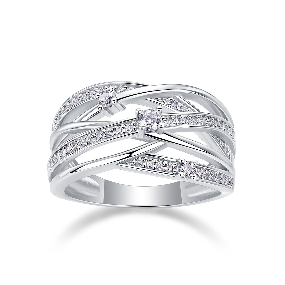 1Star Ring Diamond Ring Luxury Fashion Set Moissanite Silver Ring Prohibit TikTok sales - 5 - CJ