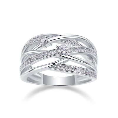 1Star Ring Diamond Ring Luxury Fashion Set Moissanite Silver Ring Prohibit TikTok sales - 5 - CJ