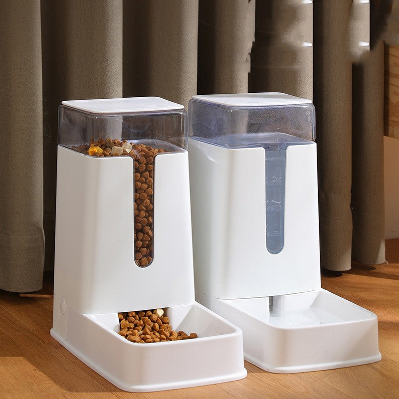 Pet Double Bowl Automatic Feeder Waterer - 0 - CJ