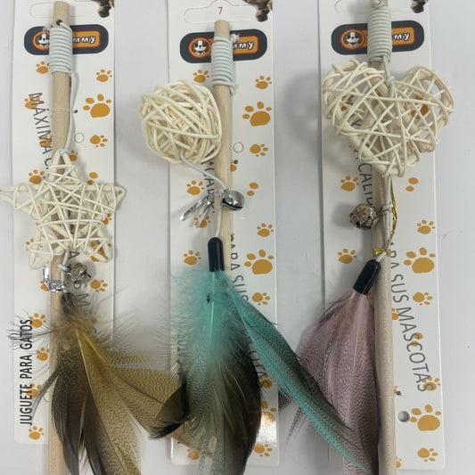 Wooden Rods And Rattan Balls Tease Cat Sticks - 5 - CJ