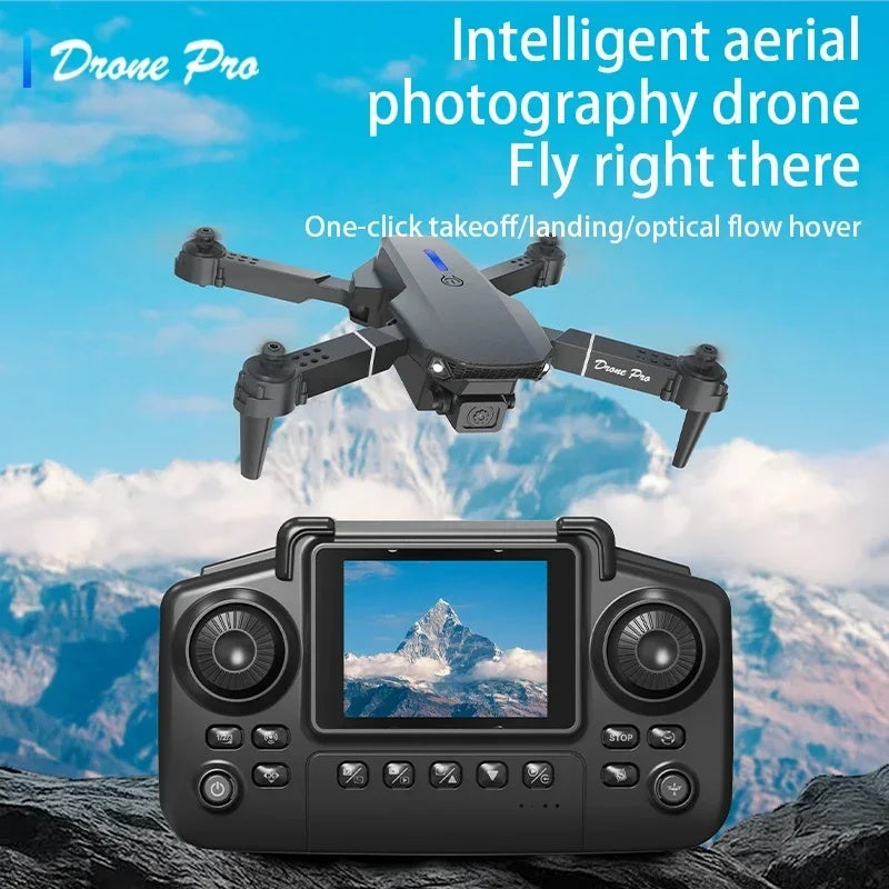 E88 Pro Mini Drone With Screen Control 4K Dual Camera Optical Flow Positioning LED Lighting Remote Control - 5 - CJ