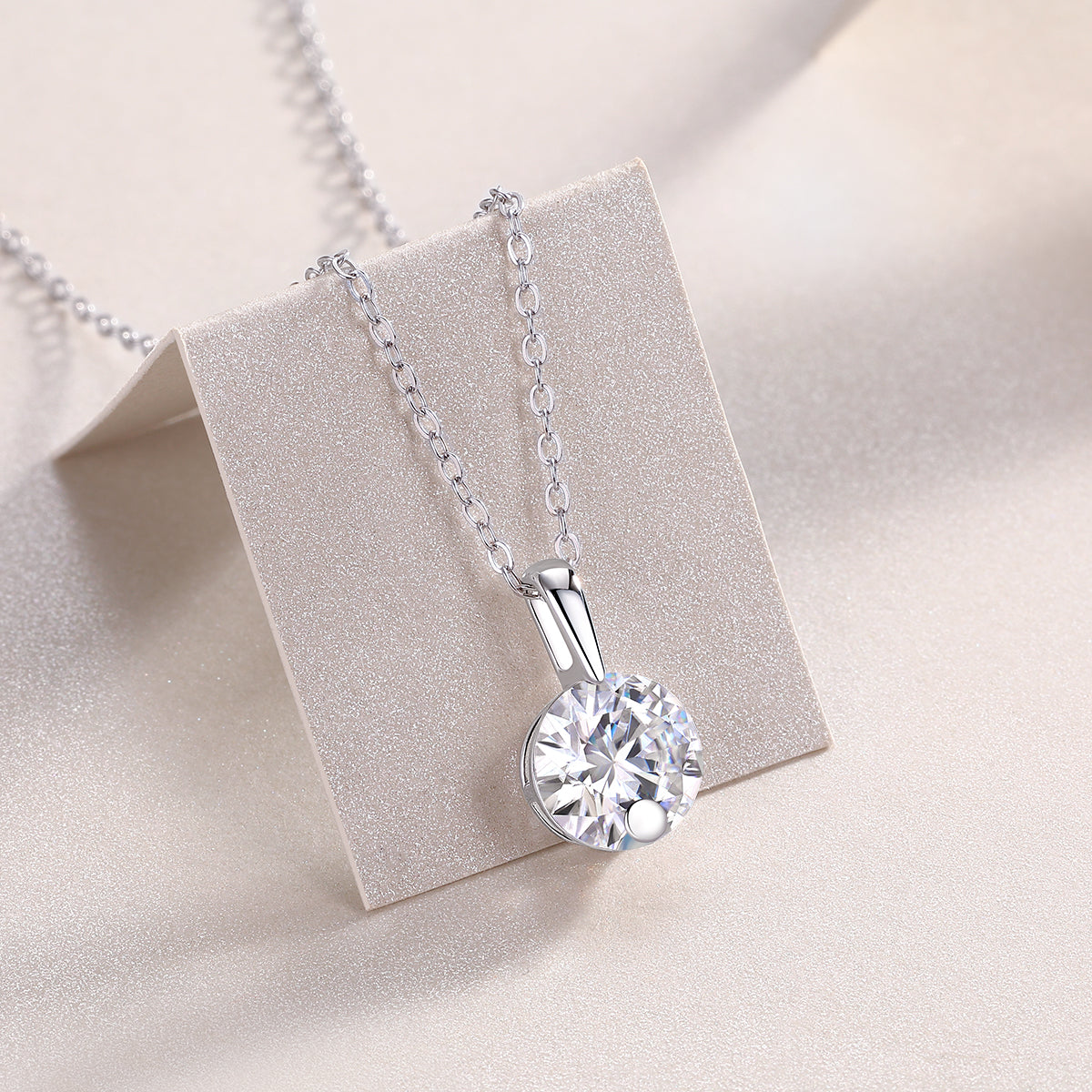 1Star - A Fashionable And Luxurious Diamond Jewelry Pendant Set With 2 - carat Moissan Diamond S925 Sterling Silver And Platinum Plating Prohibit TikTok sales - 5 - CJ