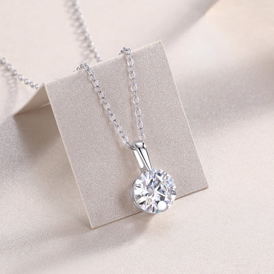 1Star - A Fashionable And Luxurious Diamond Jewelry Pendant Set With 2 - carat Moissan Diamond S925 Sterling Silver And Platinum Plating Prohibit TikTok sales - 5 - CJ