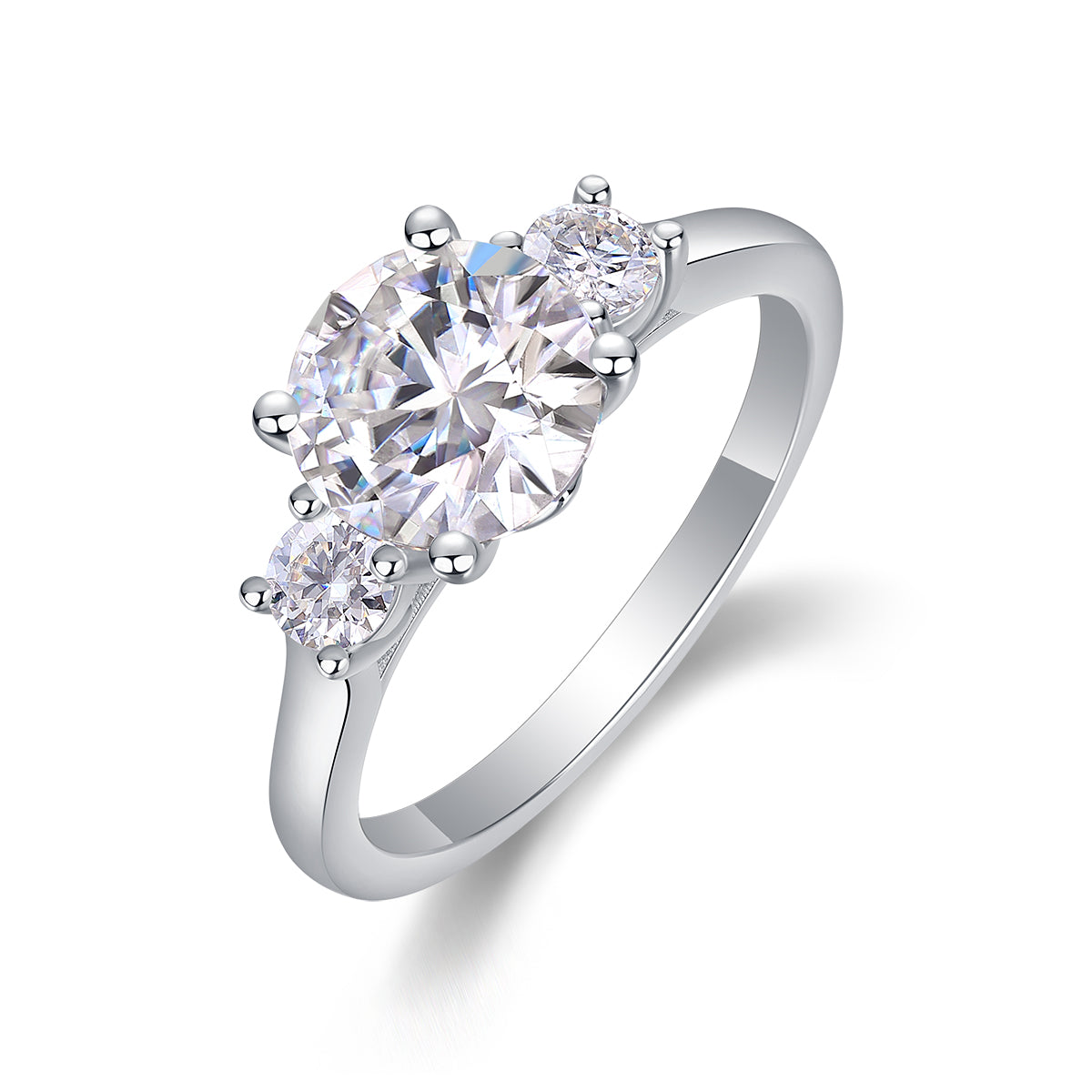 1Large Diamond Ring Luxury Fashion Set Moissanite Silver Ring Prohibit TikTok sales - 5 - CJ