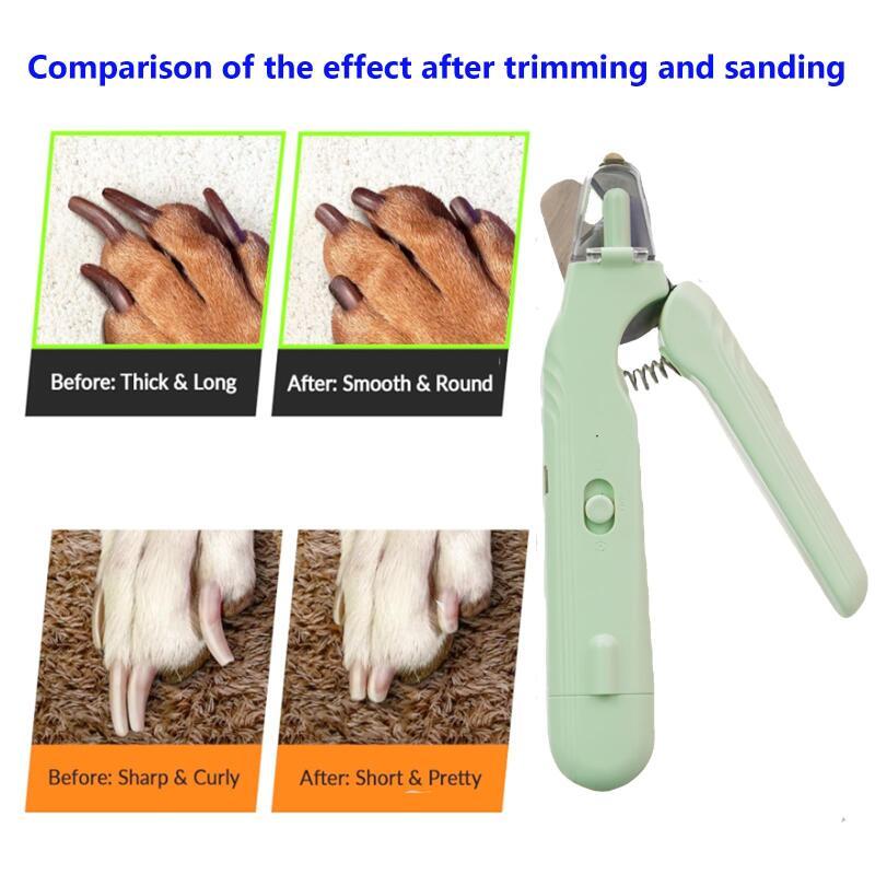 2 In 1 Pet Nail Clippers With Led Light Dog Cat Special Blood Line Scissors Multifunction Animals Paw Nail Trimmer Pet Supplies - 0 - CJ