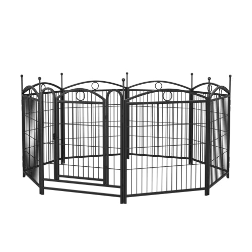 32 Inch 8 Panel Metal Dog Fence Pet Outdoor Playpen - 5 - CJ