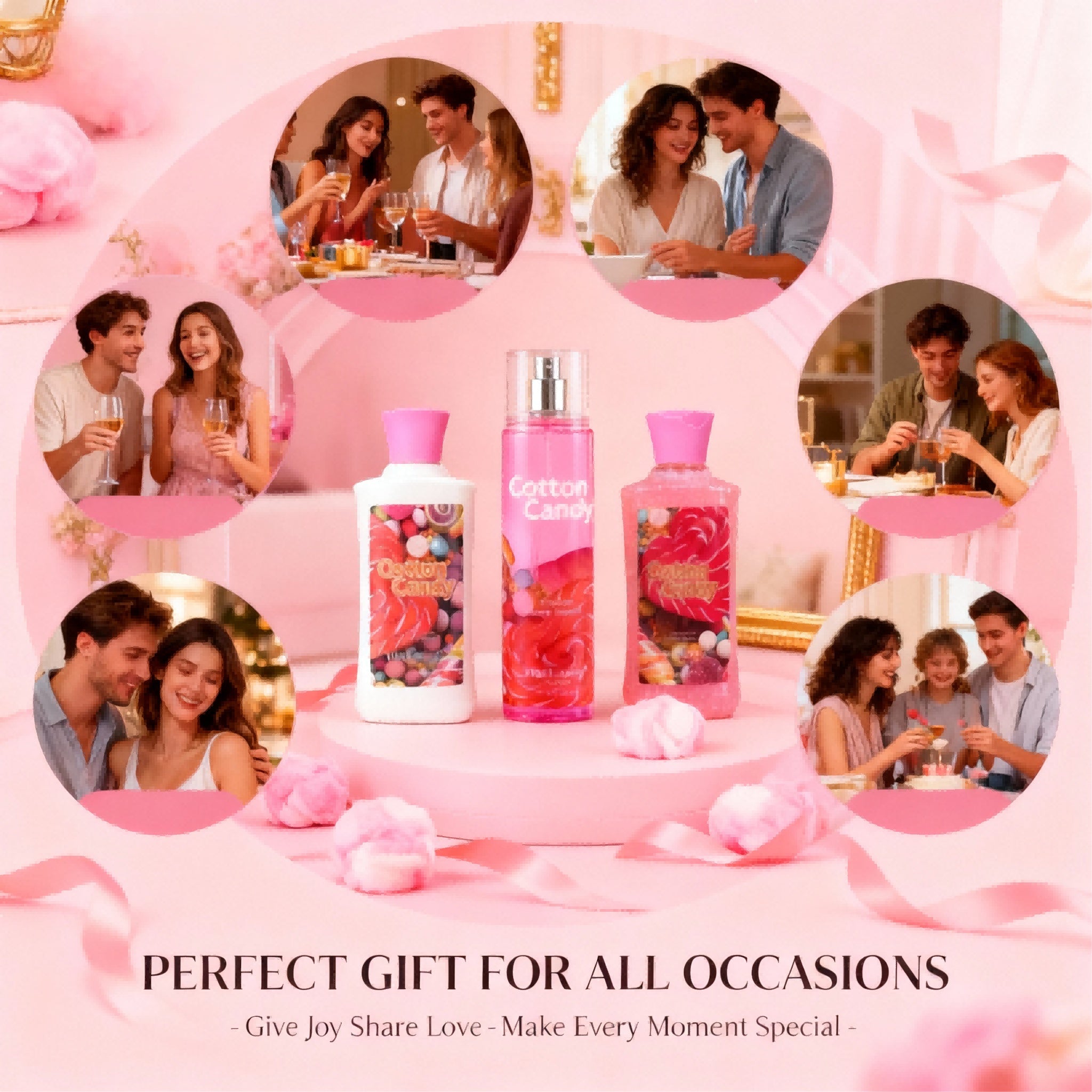 3pcs Set-Sakura Fragrance Shower Gel Set, Japanese Cherry Blossom 10 Fl.oz Shower Gel, 10 Fl.oz Body Lotion, 8 Fl. Oz Body Mist, A Three-piece Bath And Body Care Gift Set