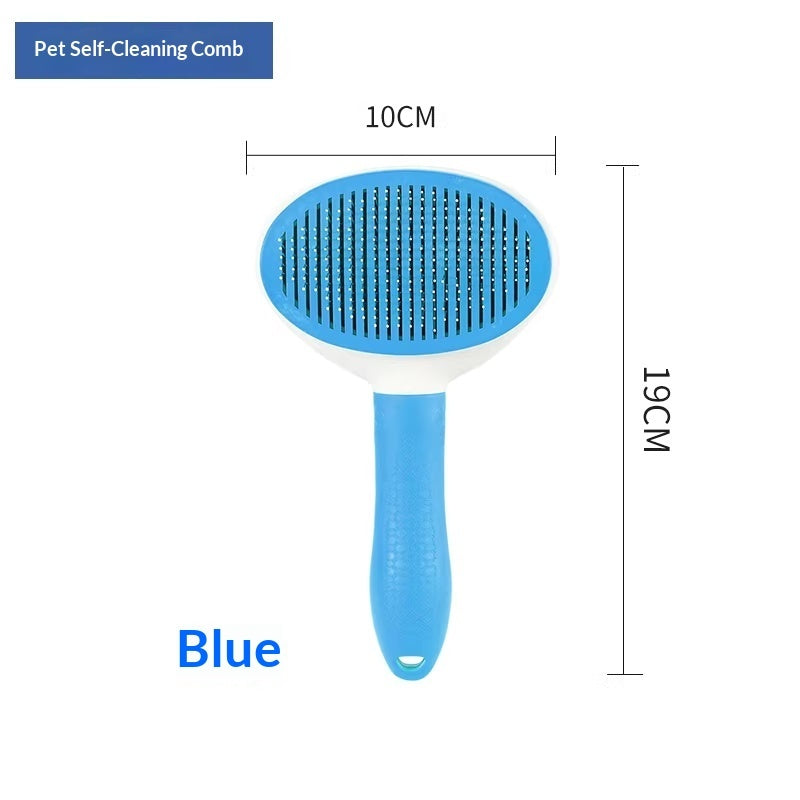 One - click Pet Hair Removal Steel Comb For Cats And Dogs - 0 - CJ