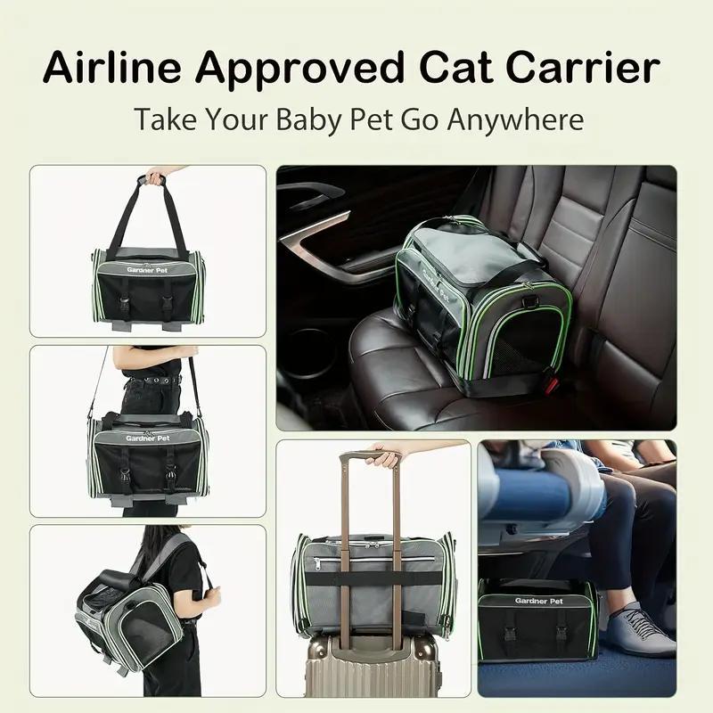 Expandable, Foldable, Portable Pet Carrier With Wheels And Six Sides For Cats And Small Dogs. - 5 - CJ