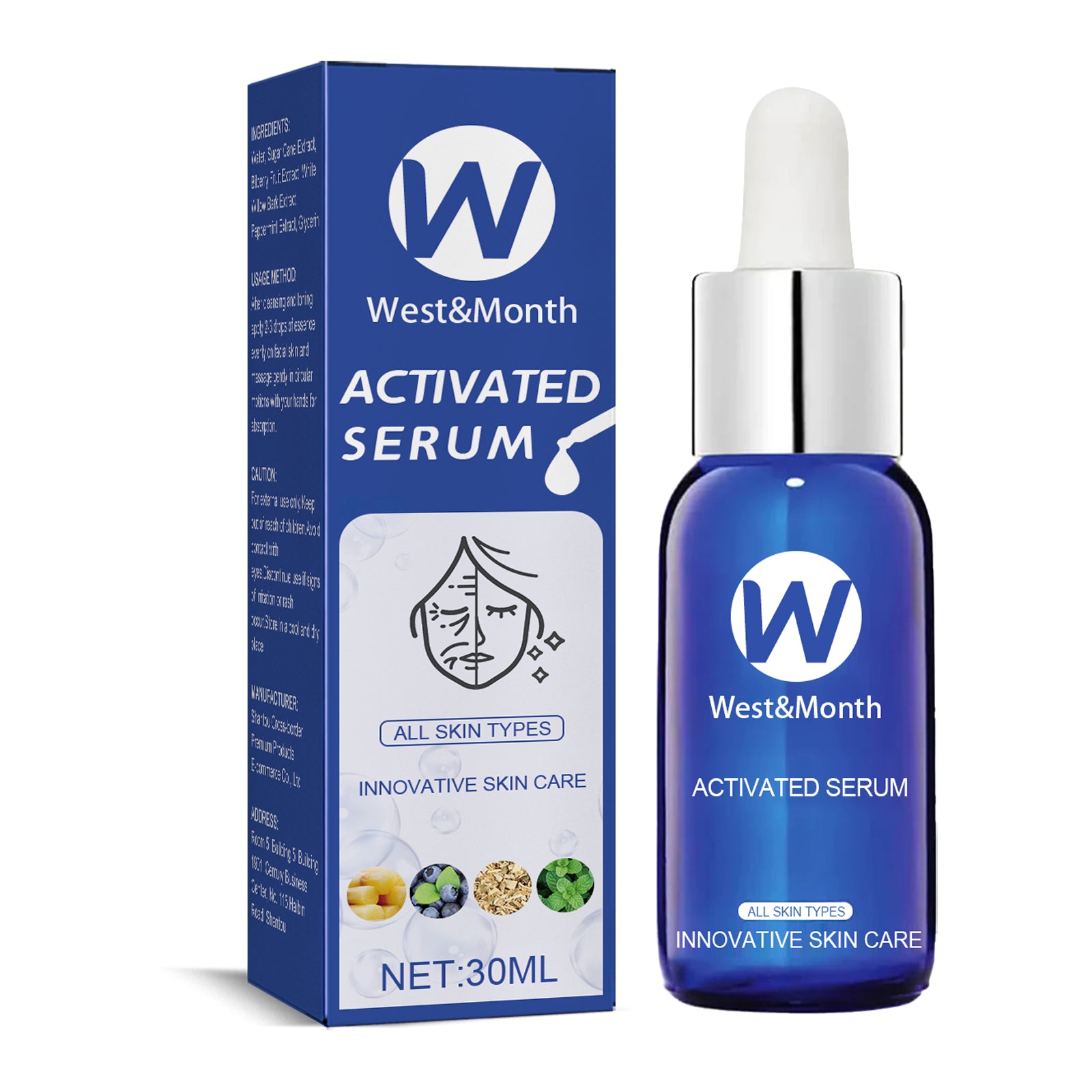West&Month Facial Treatment Essence Gently Lightens Fine Lines, Firming Skin, Hydrating And Moisturizing Care Essence - 5 - CJ