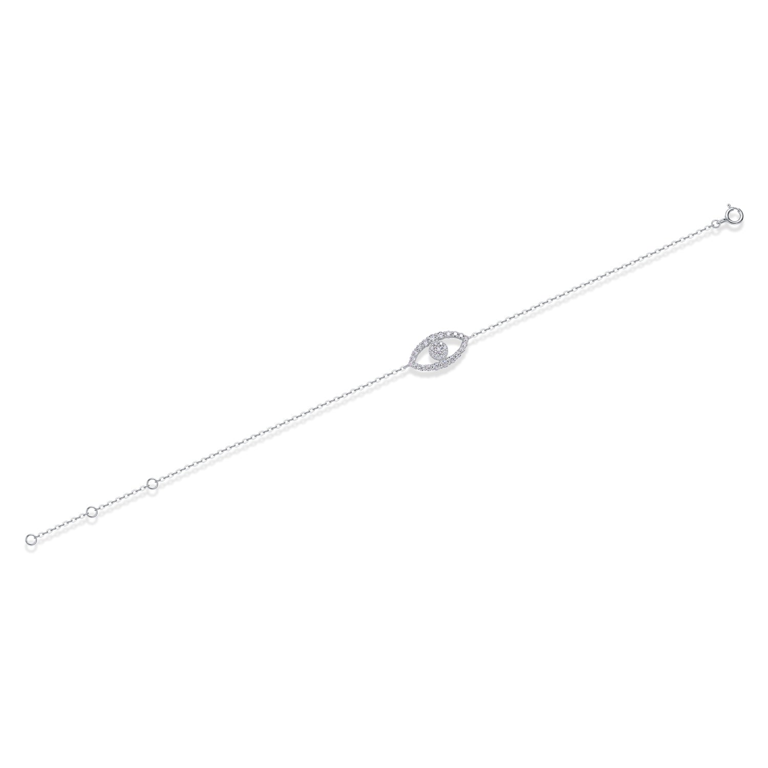 1Wishing Elf Luxury Fashion Mosan Diamond S925 Silver Bracelet Prohibit TikTok sales