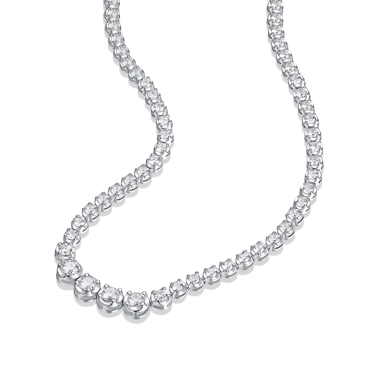 1In The Name Of Light Luxurious Fashion Diamond Pendant Necklace Set With Mosan Diamond Silver Ornaments Prohibit TikTok sales - 5 - CJ
