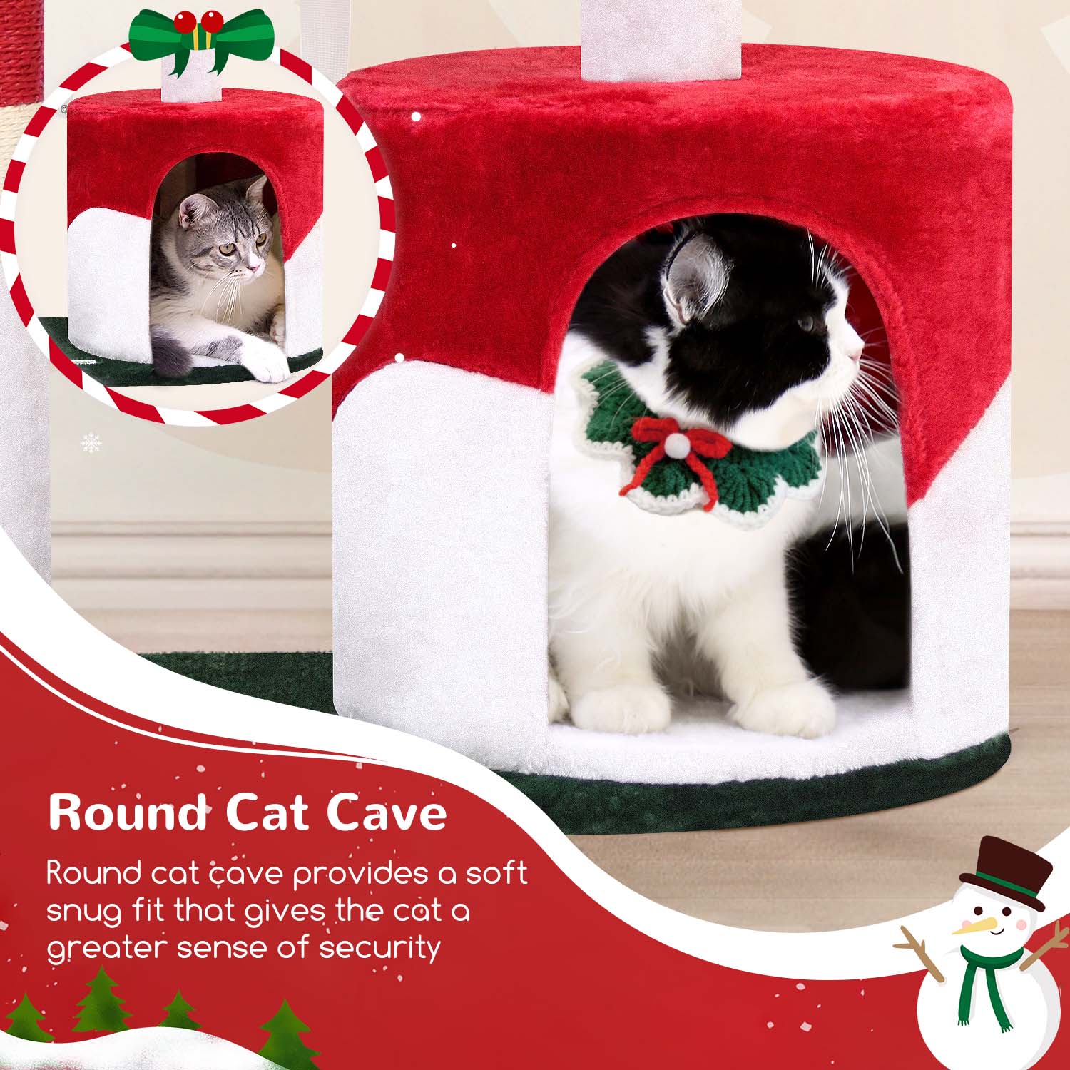33 Inch Christmas Style Cat Climbing Frame - 5 - cjdroshippping
