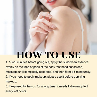 EELHOE Sunscreen Serum, Outdoor Protection Brightening Skin Hydrating Non - Greasy Moisturizing Skin Protection Serum - 5 - CJ