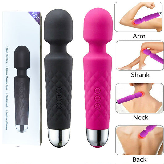 Magic Massage Wand Muscle Relaxation Massager 20 Speed Vibrating Full Body Therapy Motor - 5 - CJ