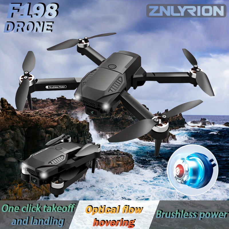 ESULOMP Brushless Drone HD Dual Camera Aerial Drone ,Quadcopter Optical Stream Positioning F196 RC Airplane - 5 - CJ