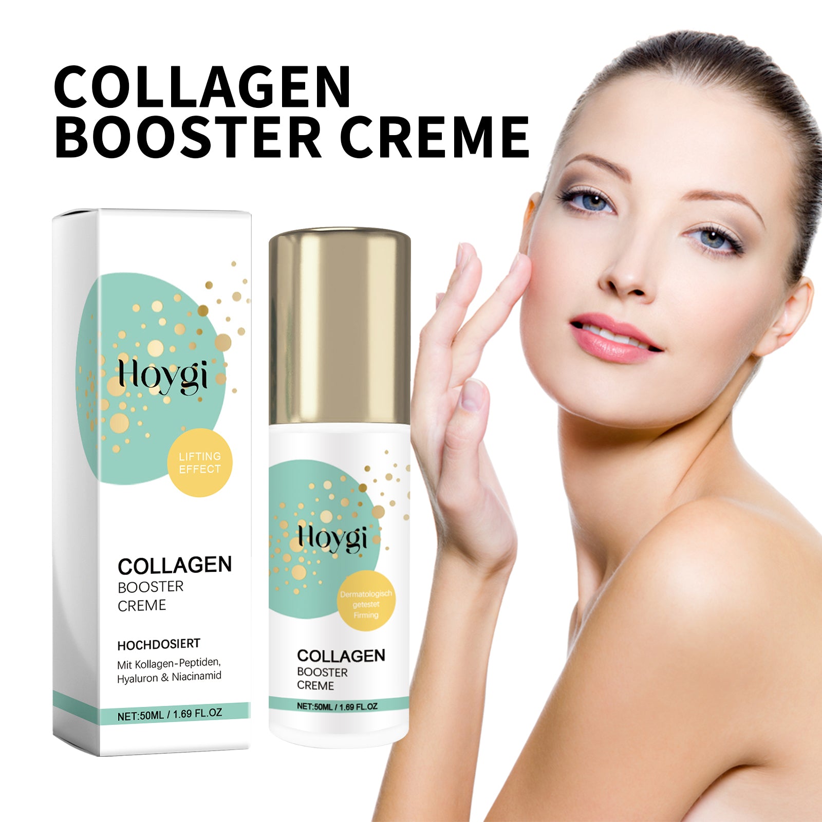Hoygi Collagen Booster Creme, Reduce Wrinkles Repair Skin Barrier Firming Hydrating Smoothing Cream - 5 - CJ