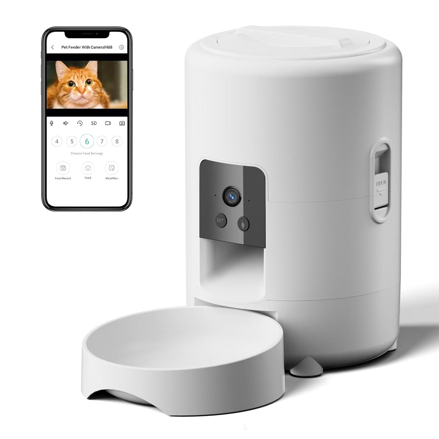 Pet Smart Feeder 2L Dog Feeding Machine WIFI Timing - 0 - CJ