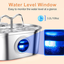 3.2L Cowhorn Model Pet Water Dispenser - Stainless Steel Automatic Water Fountain With 4 Replaceable Filters - 5 - CJ