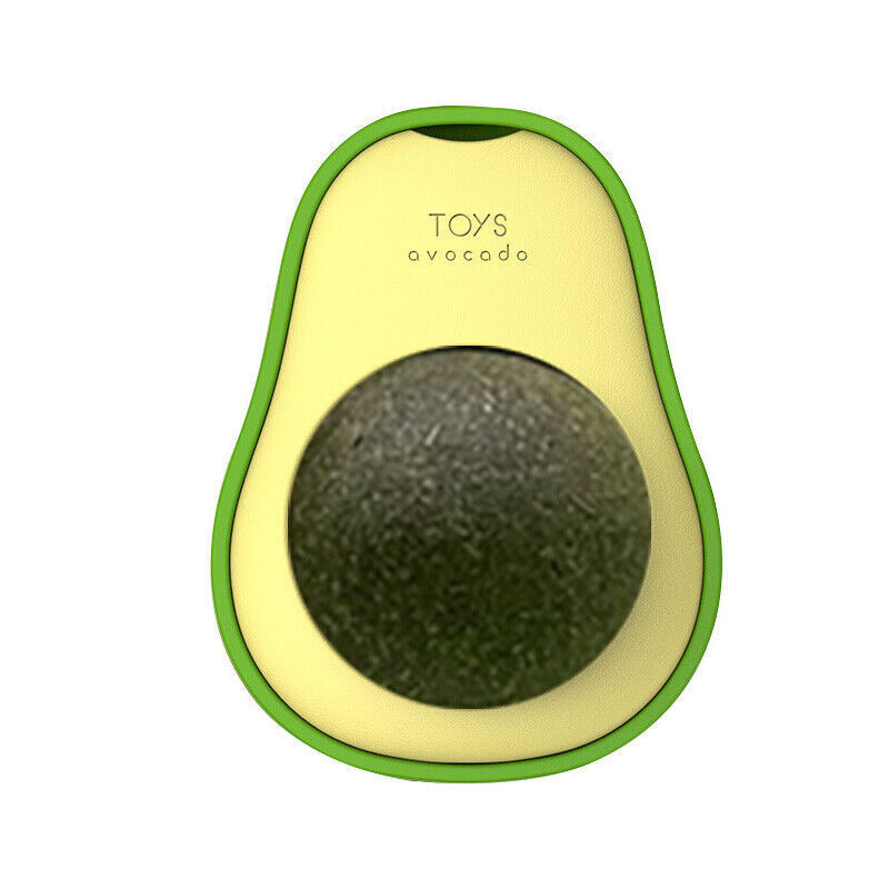 Cute Avocado Catnip Toys Cat Teeth Cleaning Toy Cat Supplies Catnip Mini Cat Treat Toys Interactive Pet Toys Pet Products Pet Avocado Ball Cute Funny Mint Cleaning Teeth Toy For Cat Supplies - 5 - CJ